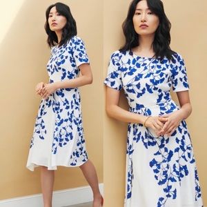 The Fold London Somerby Dress Printed Crepe